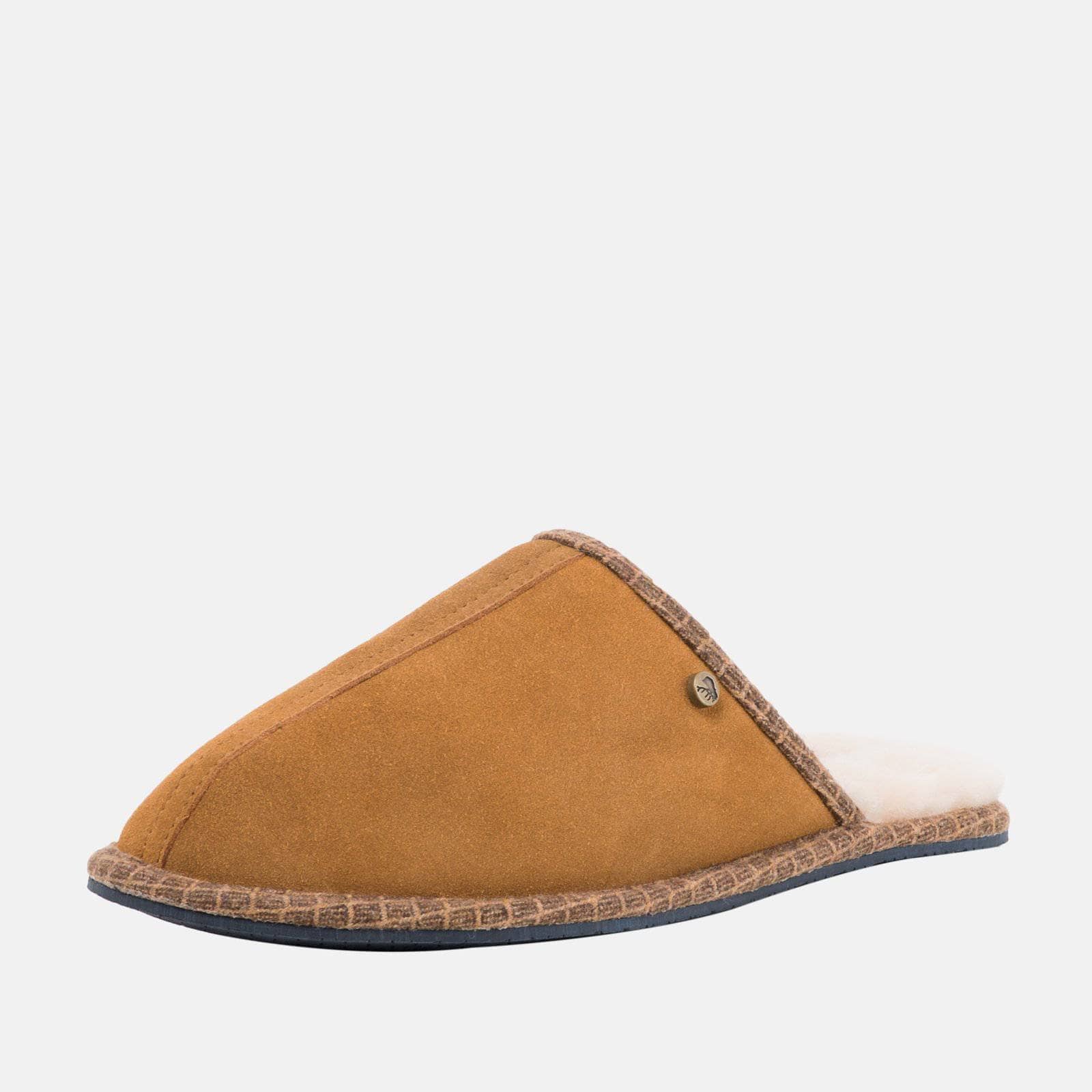 mens tan sheepskin slippers