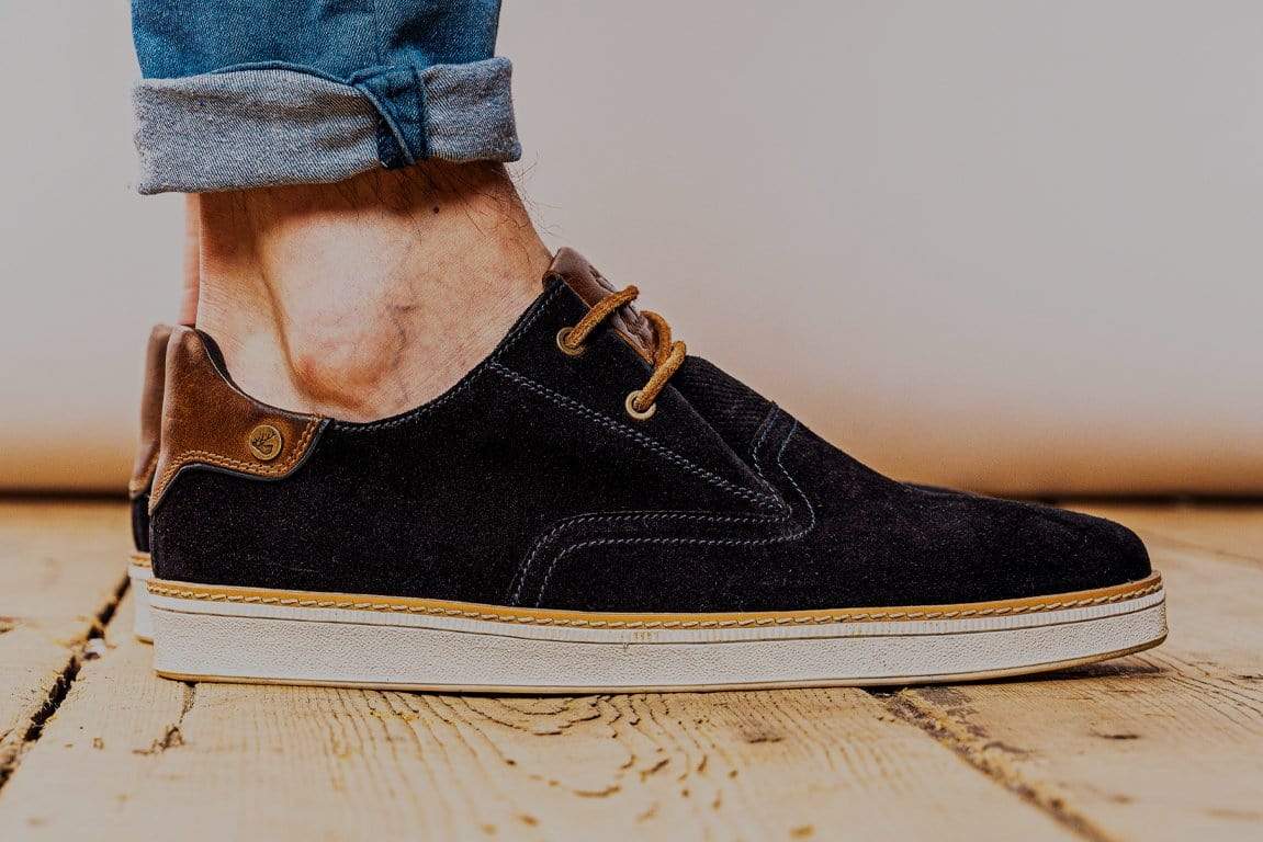 Santiago Navy | Men's Suede Plimsoll 