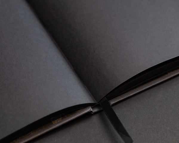 black paper pages in the dark matter notebook by cognitive surplus