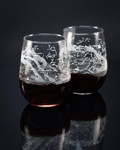 Night Sky Wine Glasses (Set of 2)