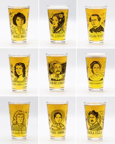 Heroes of Science Glassware Mystery 6-pack