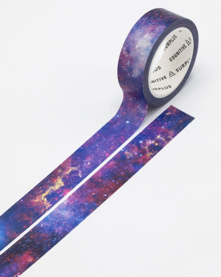 Galaxy sky, washi tape digital, clipart, cosmic, purple