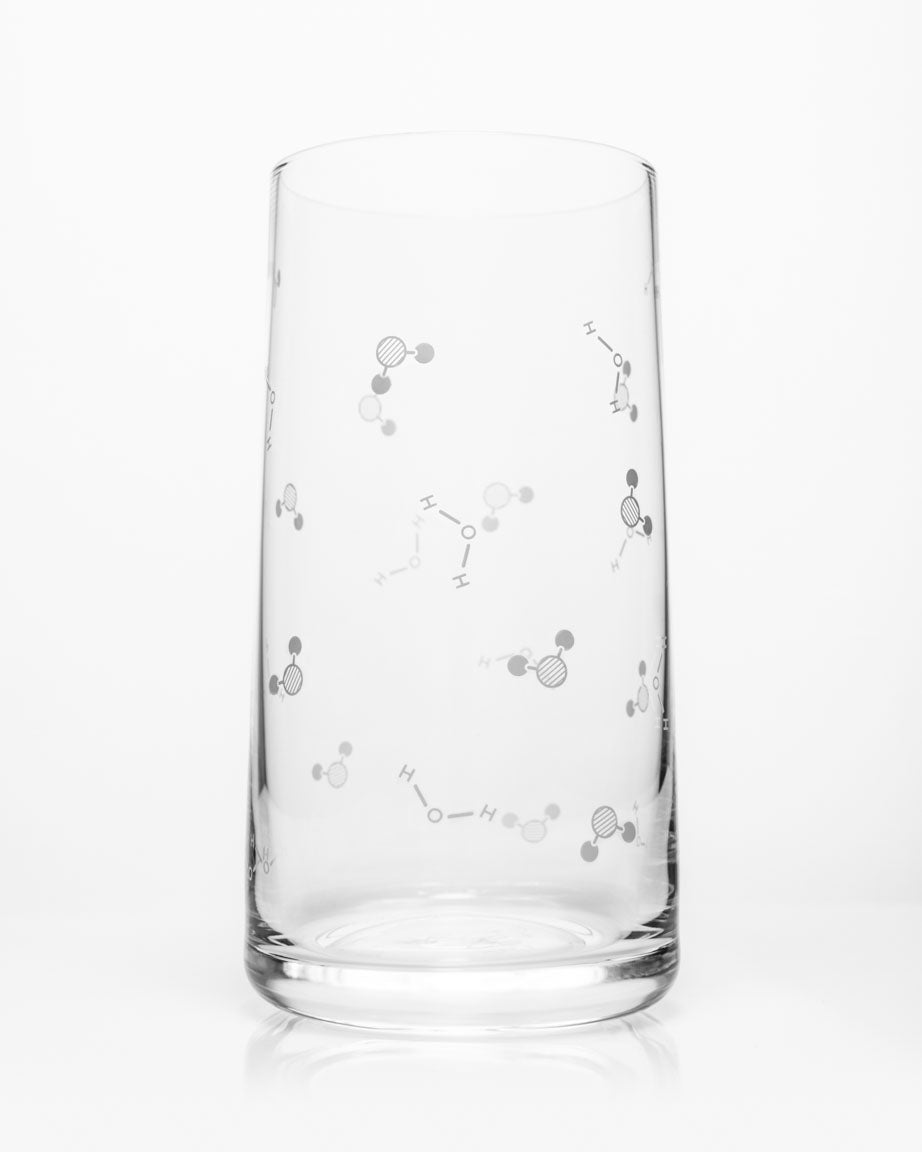 drinkware beer molecule pint glass - set of two - blue goldsmiths