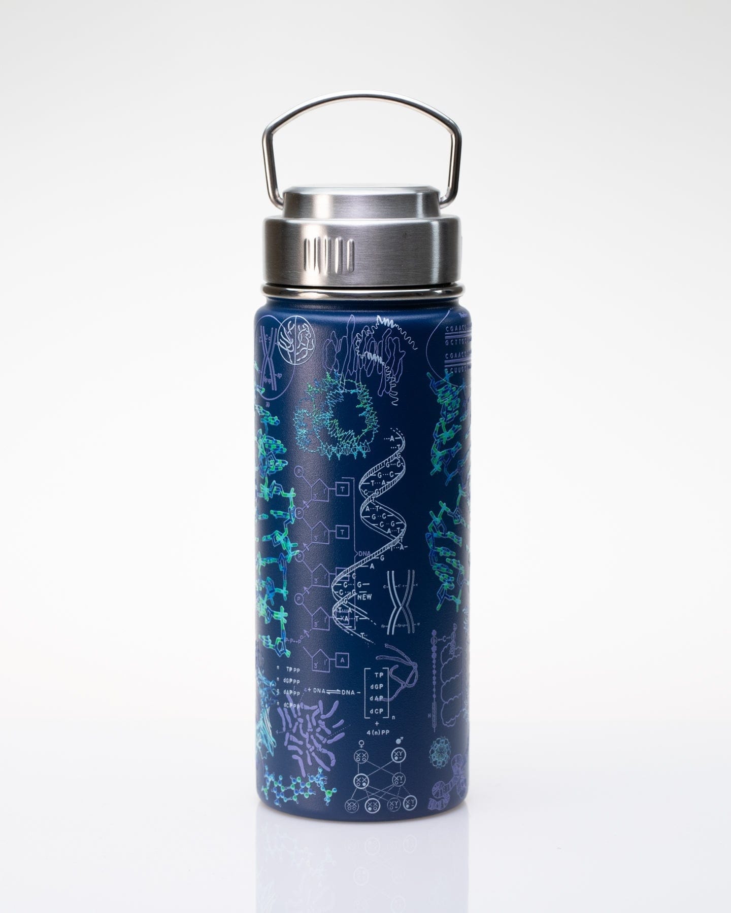 DNA Helix Fractal Black' Water Bottle