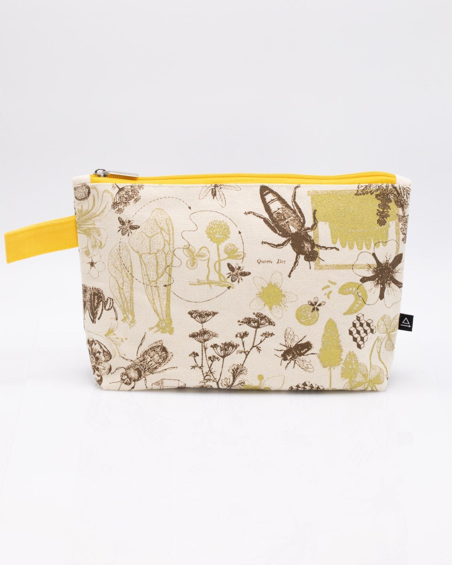 Bee Print Zipped Pencil Case Large Fabric Pencil Case 