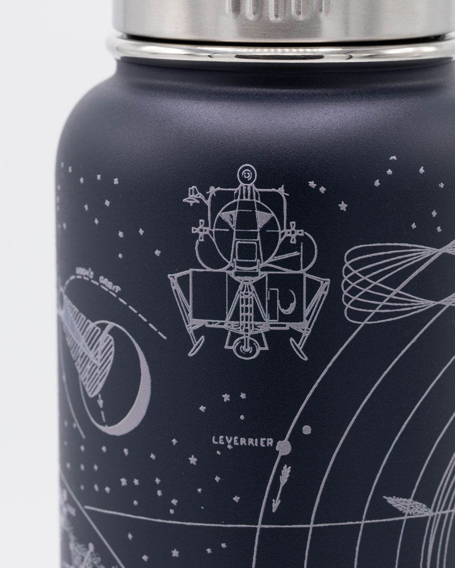 MuzeMerch - galaxy space steel travel water bottle