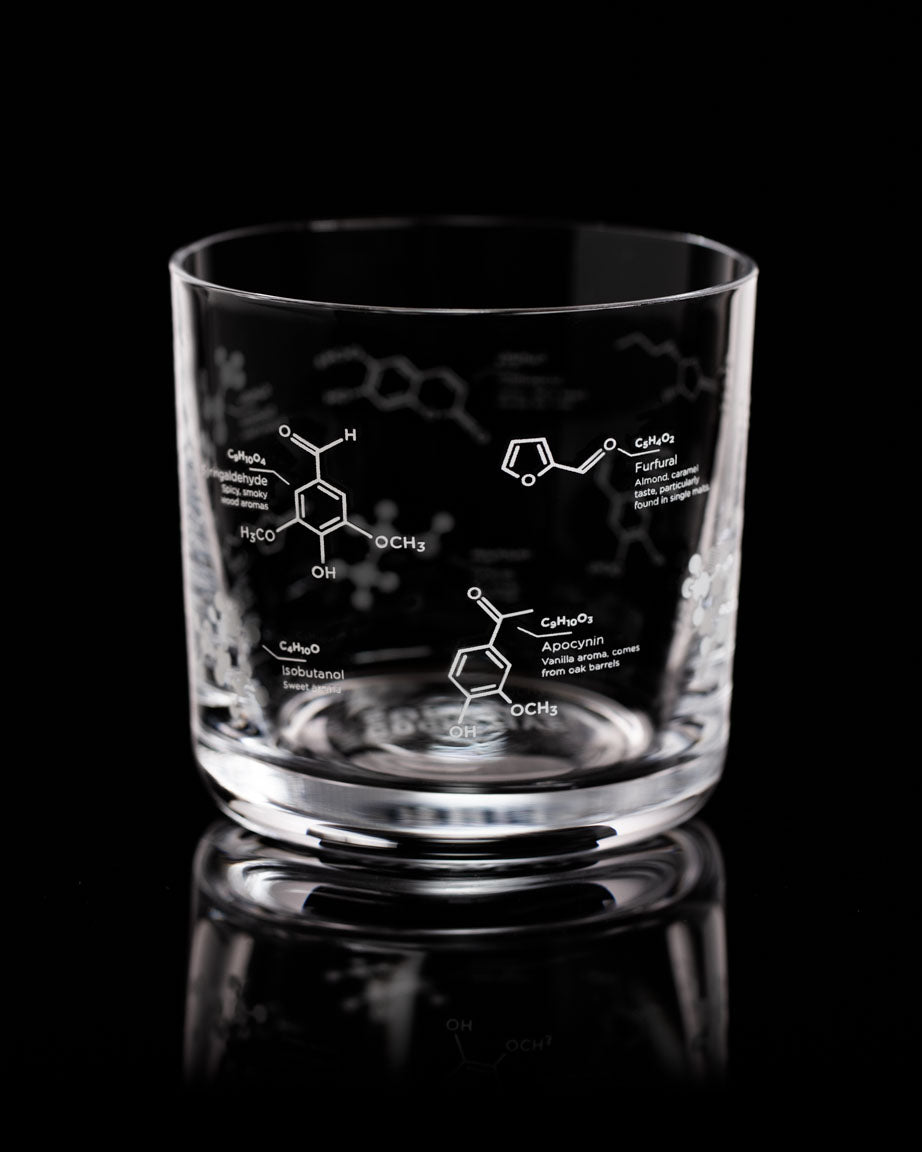 Science of Whiskey Etched Whiskey Glass