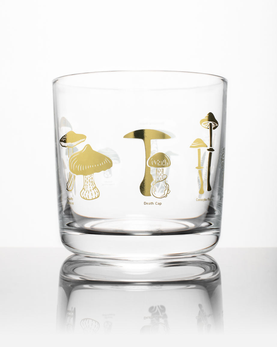 Mushroom Drinking Glasses Set of 2 Hand Painted Tumblers, Everyday Water  Glass