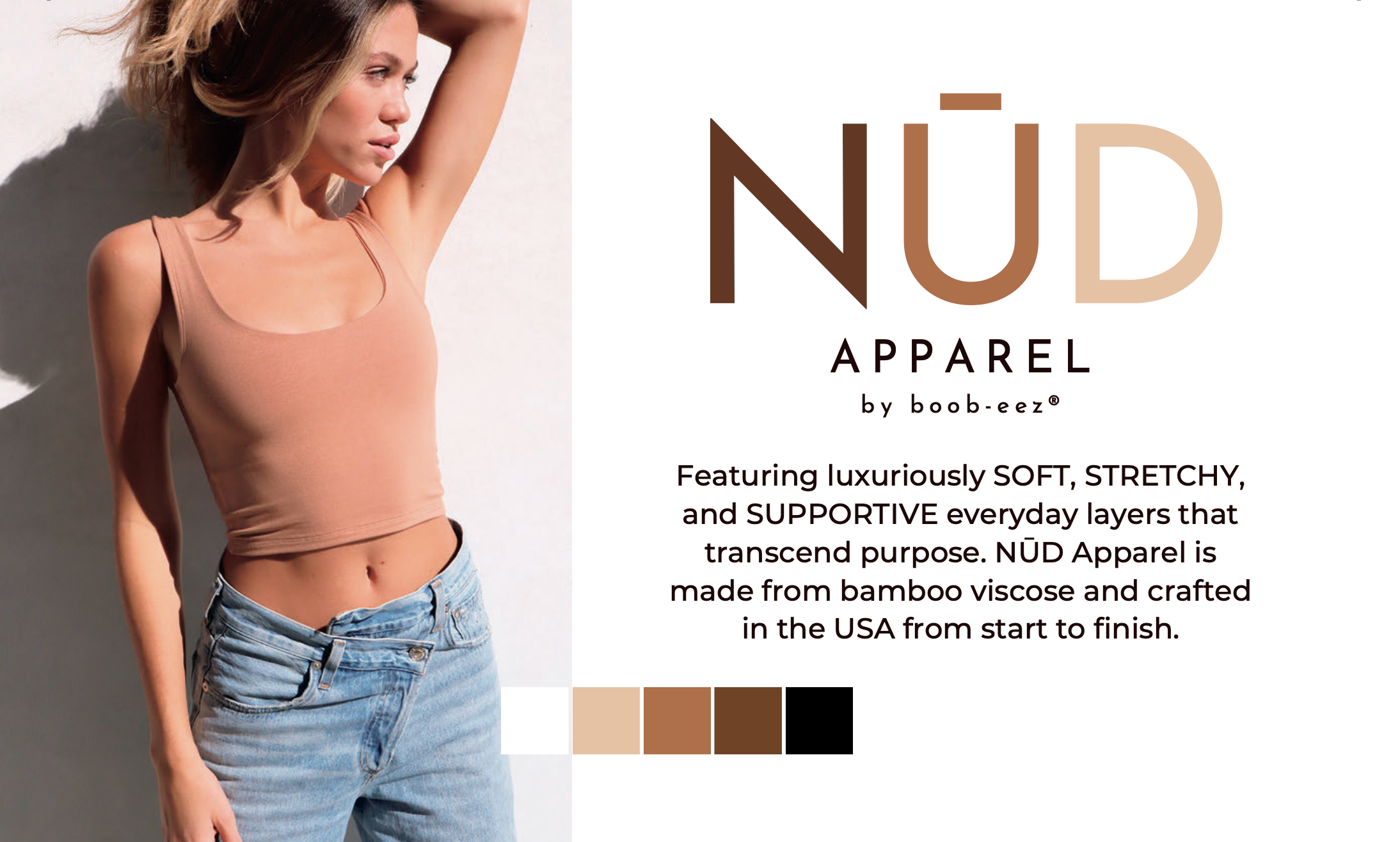 NŪD Apparel - minimalist garments made from Bamboo viscose in the USA