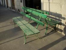 A pair of Italian park benches. Had to have those.