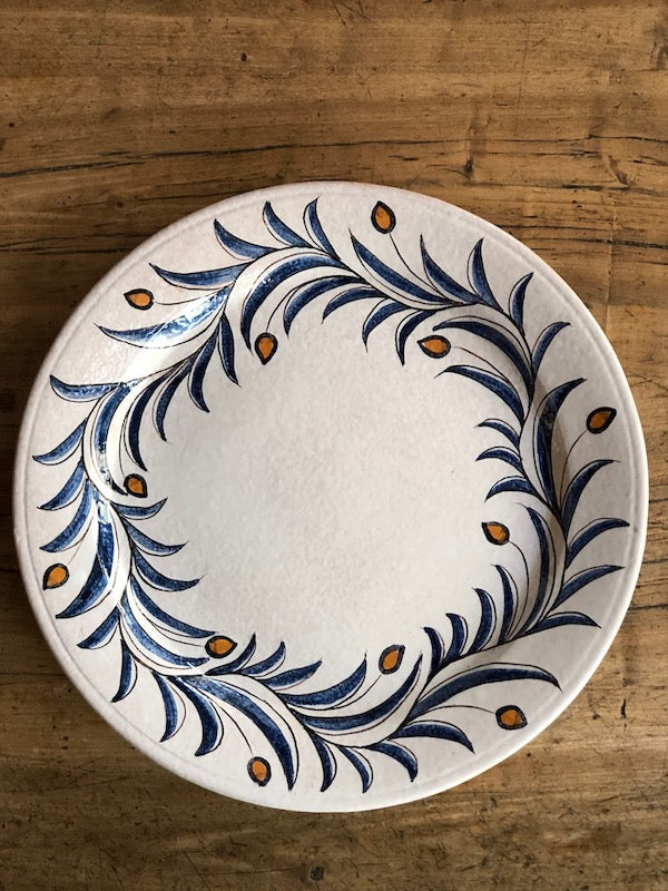 large italian ceramic serving platter hand painted
