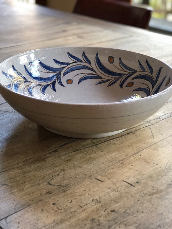 italian ceramic hand painted serving bowl