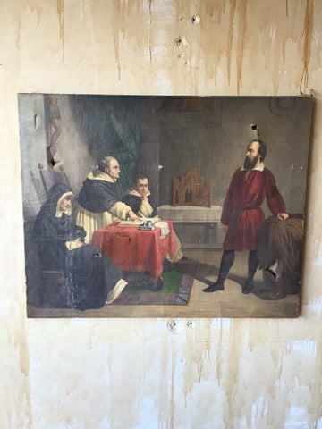 Antique Italian Galileo Painting