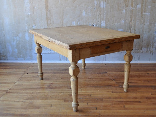 Sold Italian Antique Pine Dining Table Extends