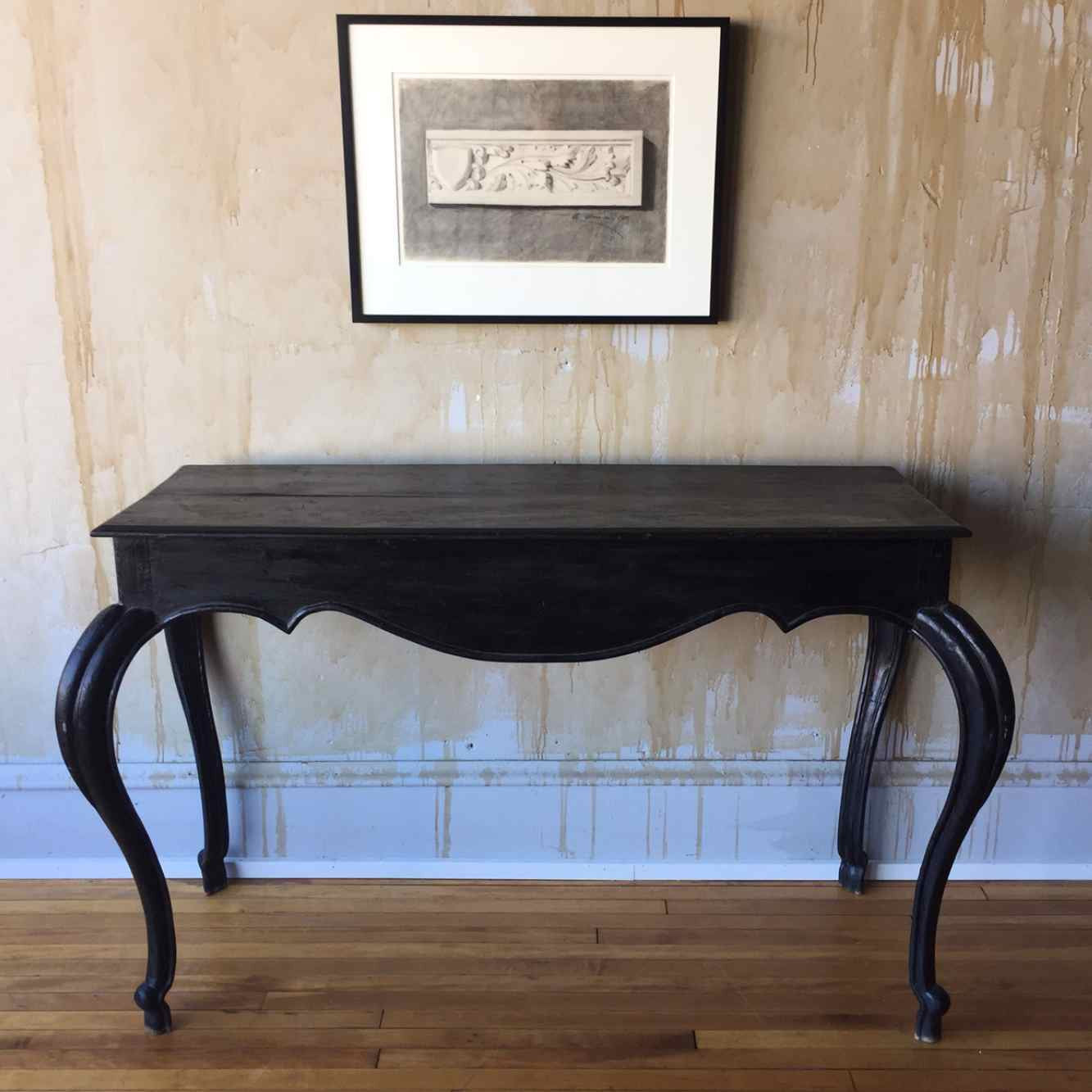 (SOLD) Ebonized Antique Console Table