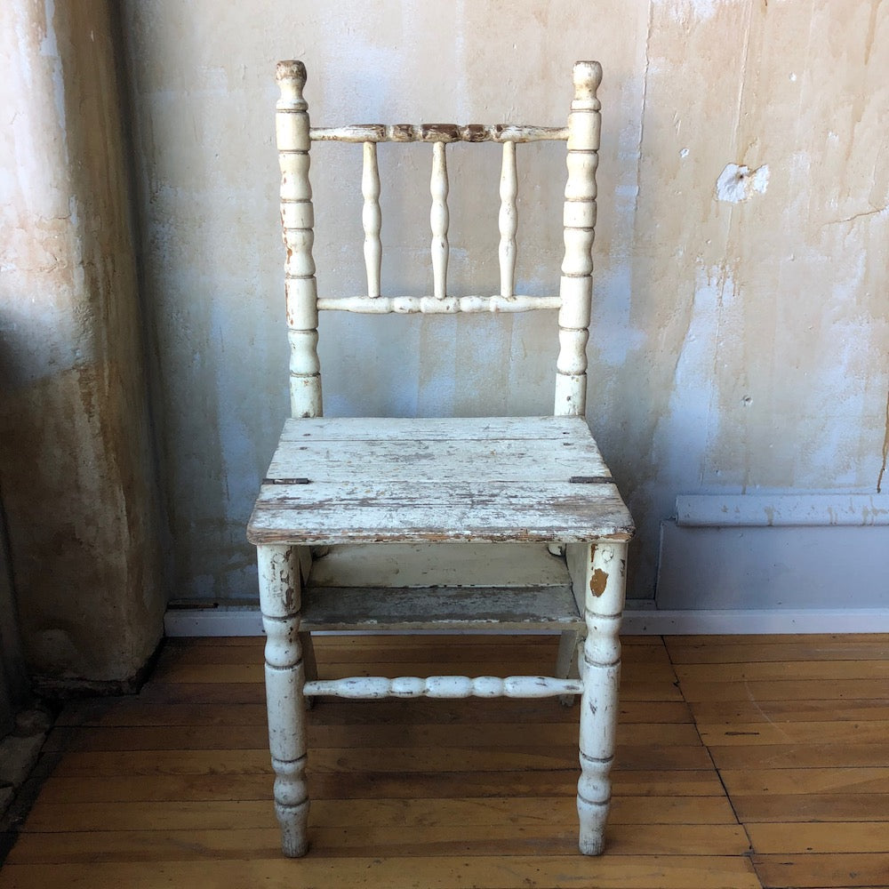 painted library chair ladder  mercato antiques