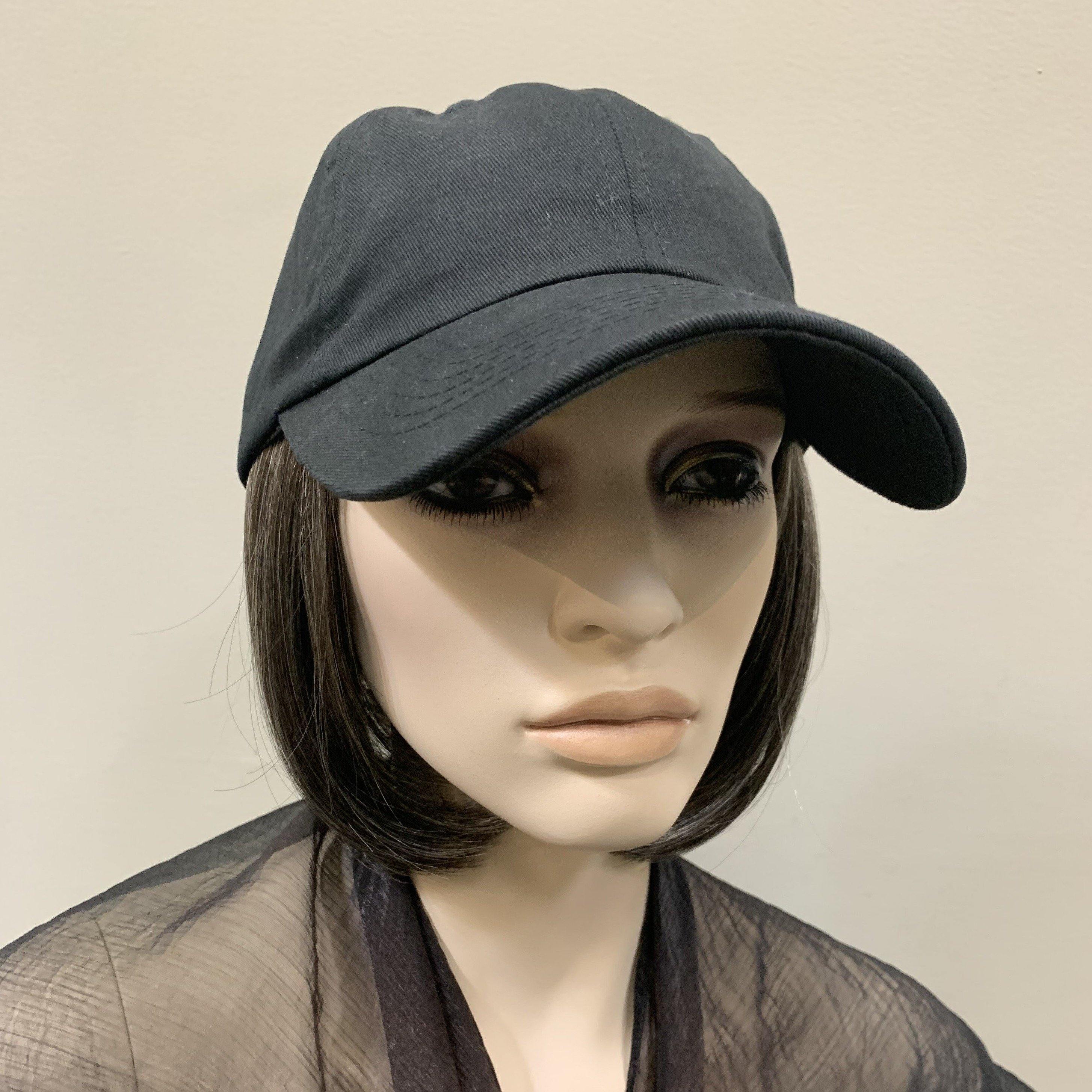 visor hat with hair attached