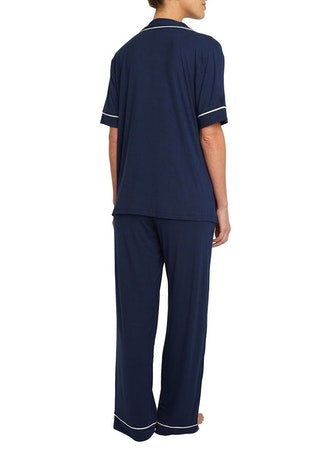 Gisele S/Slv PJ Set | Navy/Ivory