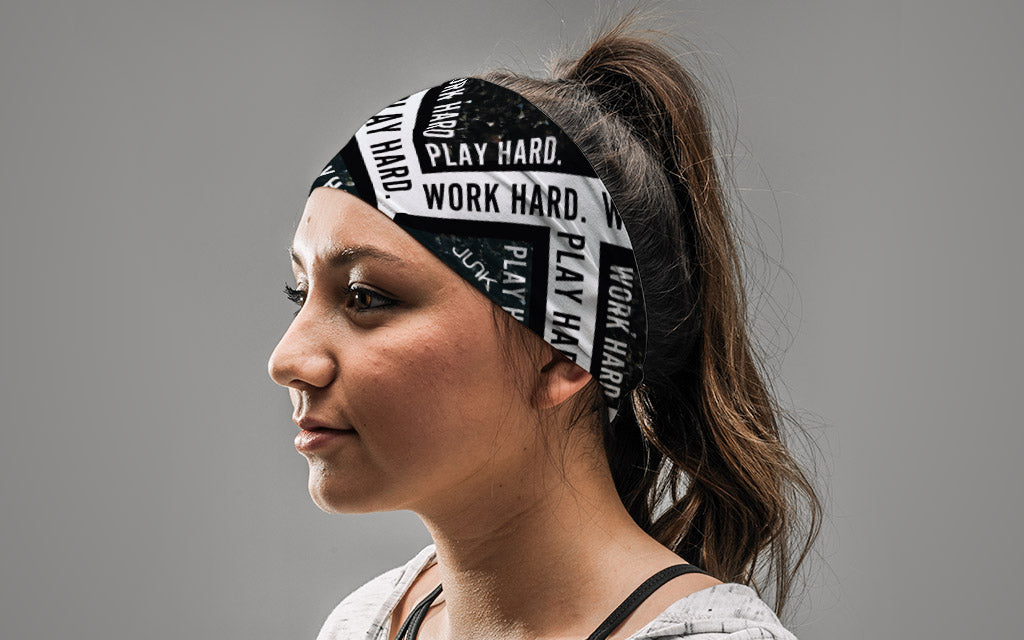 Work Hard Play Hard Headband Junk Brands Wholesale