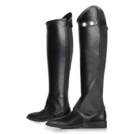 Horze Calf Leather Chaps With Wide Elastic – Dark Horse Tack Company