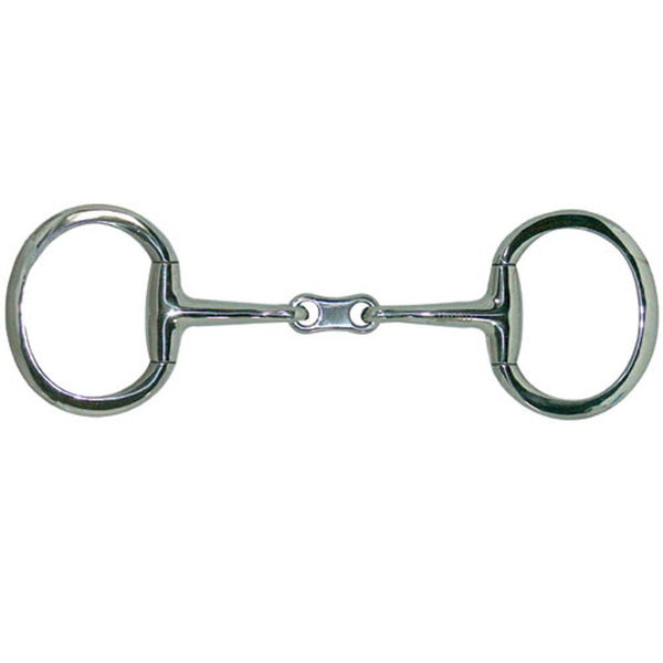 French Link Flat Ring Eggbutt Snaffle Bit - 4 1/2