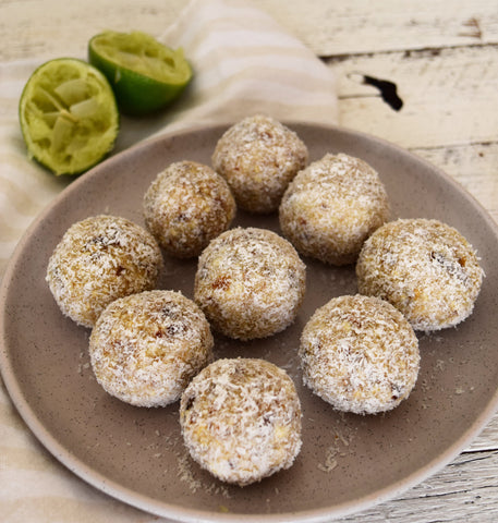 VANILLA, COCONUT & LIME PROTEIN BALLS