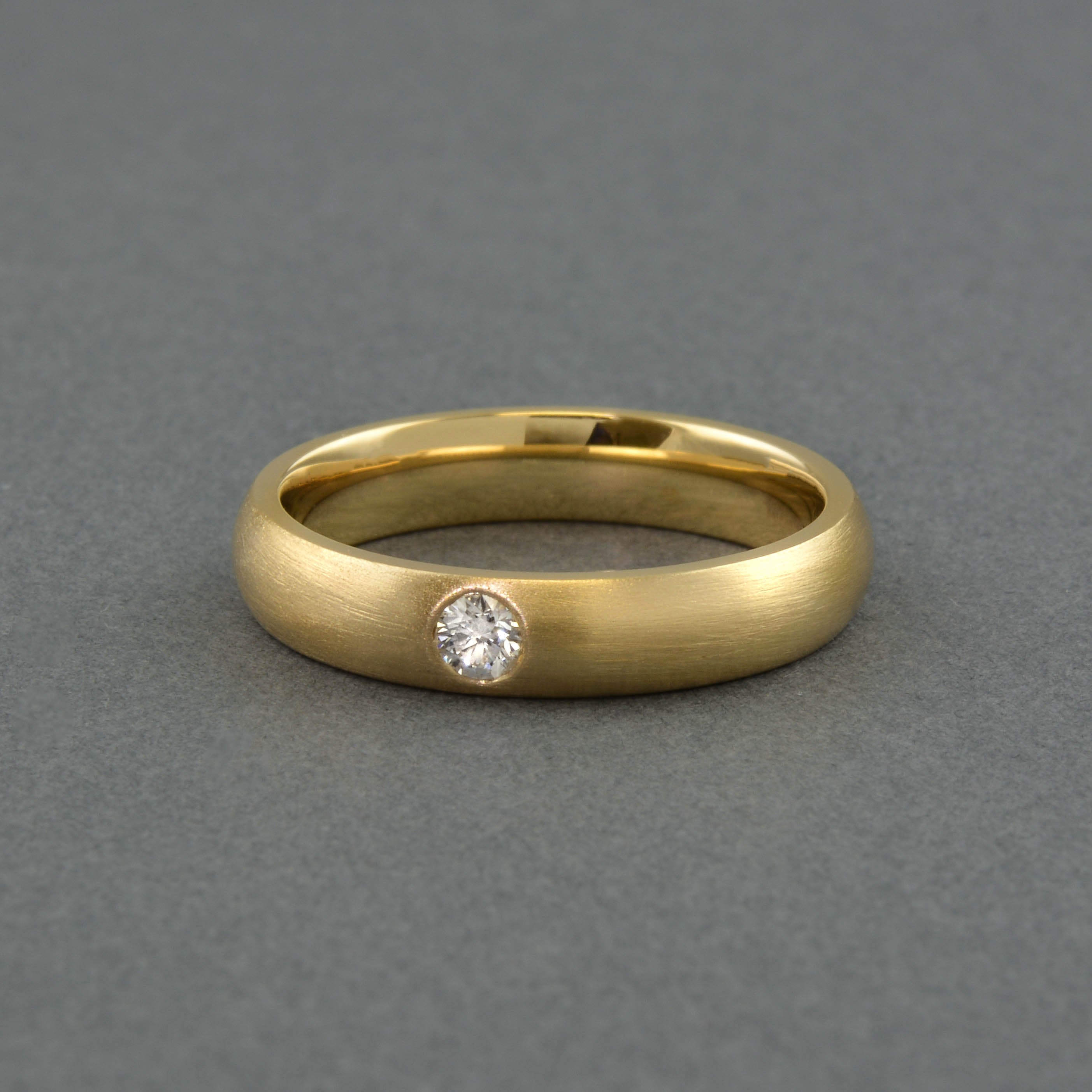 single diamond ring band