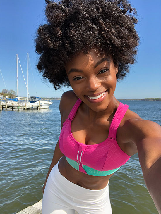 Tanaye White brings her natural look from Annapolis to Sports