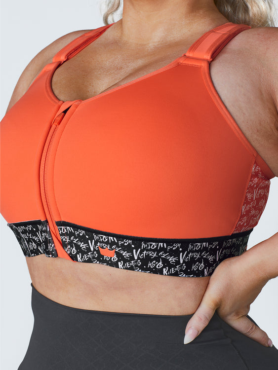 Full Strength Sports Bra - Orange - DMCWear