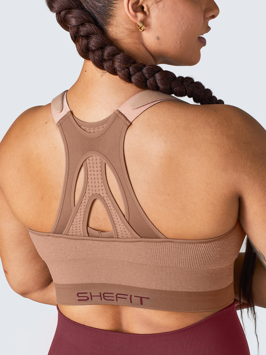 Low Impact Sports Bra - Heathered Tan