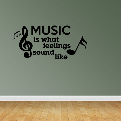 Music Is Feelings Sound Vinyl Wall Decals Vinyl Decals Sheet Music JP30