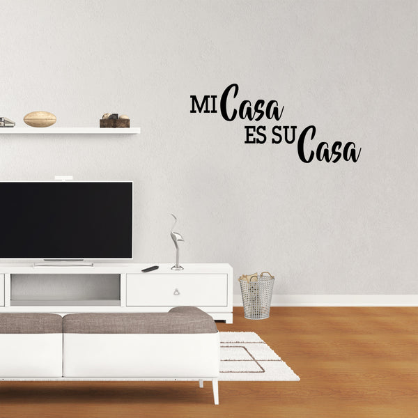 Wall Decal Quote Mi Casa Es Su Casa Vinyl Lettering Calligraphy Words Decor Art Sticker XJ346