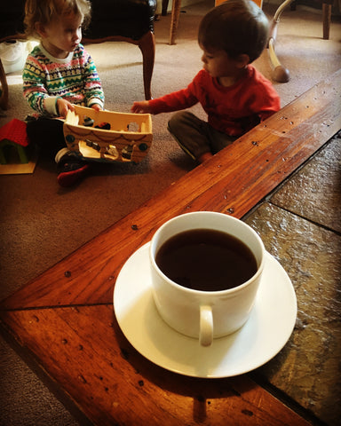 Cousins Playing Coffee
