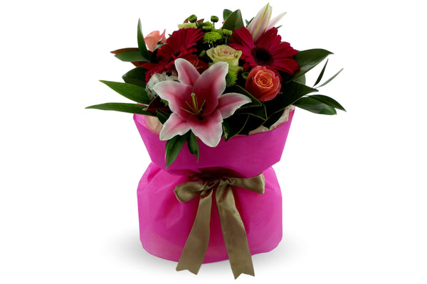 Bright Pink Vox Flower Arrangement by Arrange Floral Design Papamoa Florist