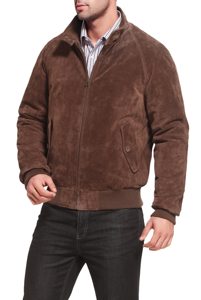 Landing Leathers Men's WWII Suede Leather Bomber Jacket – Luxury Lane