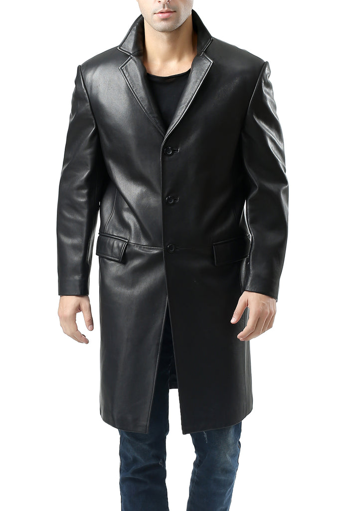 BGSD Men's New Zealand Lambskin Leather Long Walking Coat – Luxury Lane
