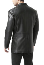 Load image into Gallery viewer, BGSD Men Richard Classic Two-Button Lambskin Leather Blazer
