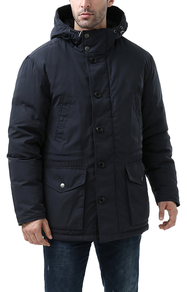 bgsd men's tommy hooded waterproof down parka coat