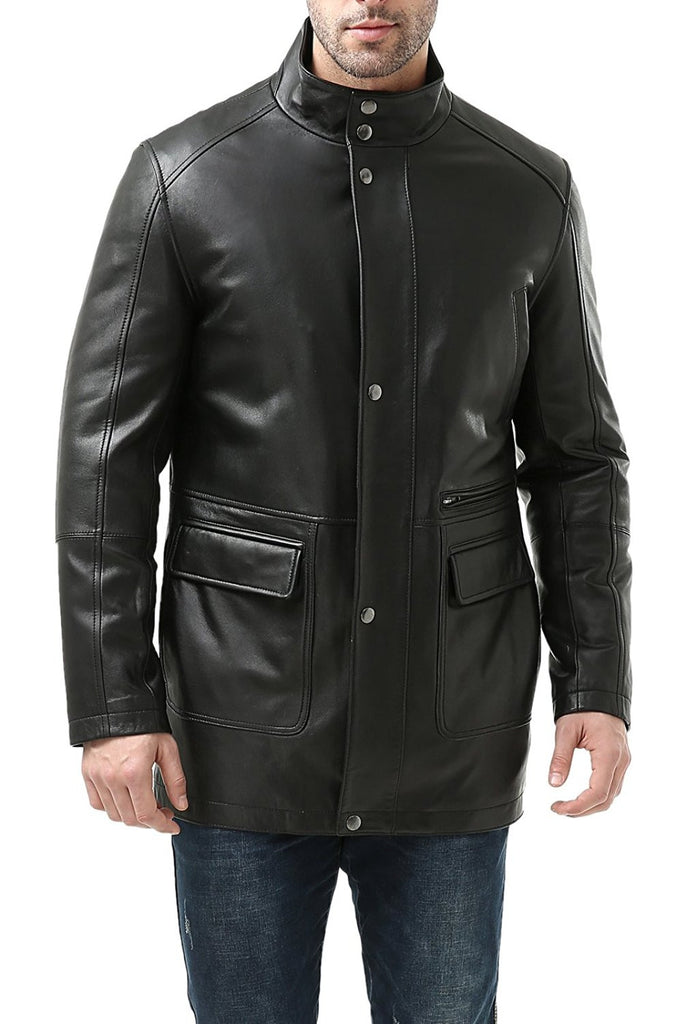 BGSD Men's "Kyle" New Zealand Lambskin Leather Car Coat – Luxury Lane