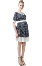 Load image into Gallery viewer, Kimi + Kai Maternity &quot;Aleiah&quot; Batwing Sleeve Printed Dress
