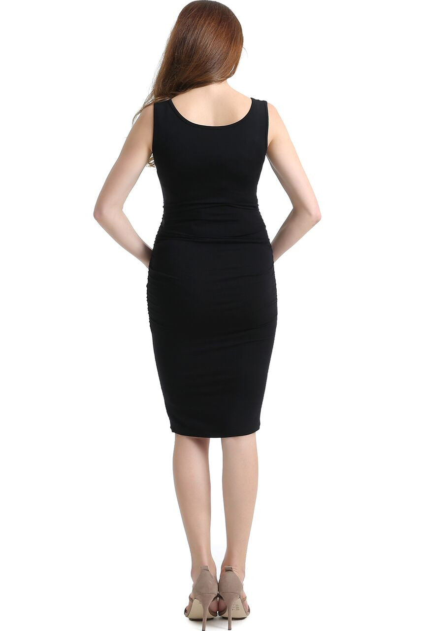 Kimi + Kai Maternity "Delia" Ruched Midi Dress