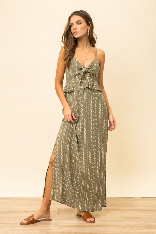 tie front maxi dress