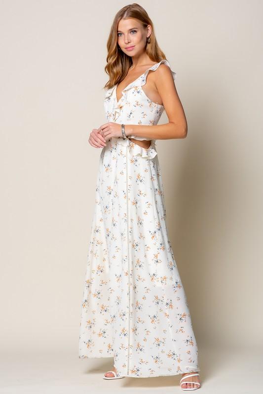 side cut maxi dress