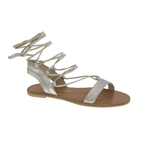 Kristin Cavallari Belle Lace-Up Sandal - Silver – Girls Will Be Girls