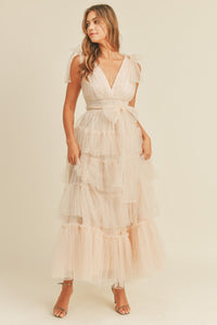 Dinah Tulle Lace Corset Bodice Gown Dress - White – Girls Will Be