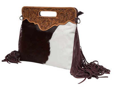 The Arena Handtooled Leather Fringe Purse