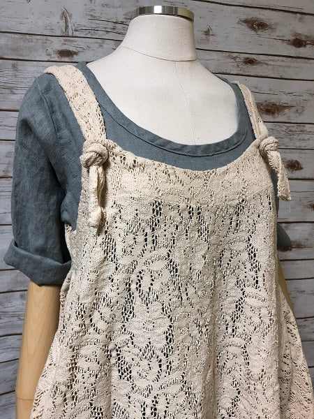 Shabby Chic Lace Over Shrug Top by Heart's Desire Clothing