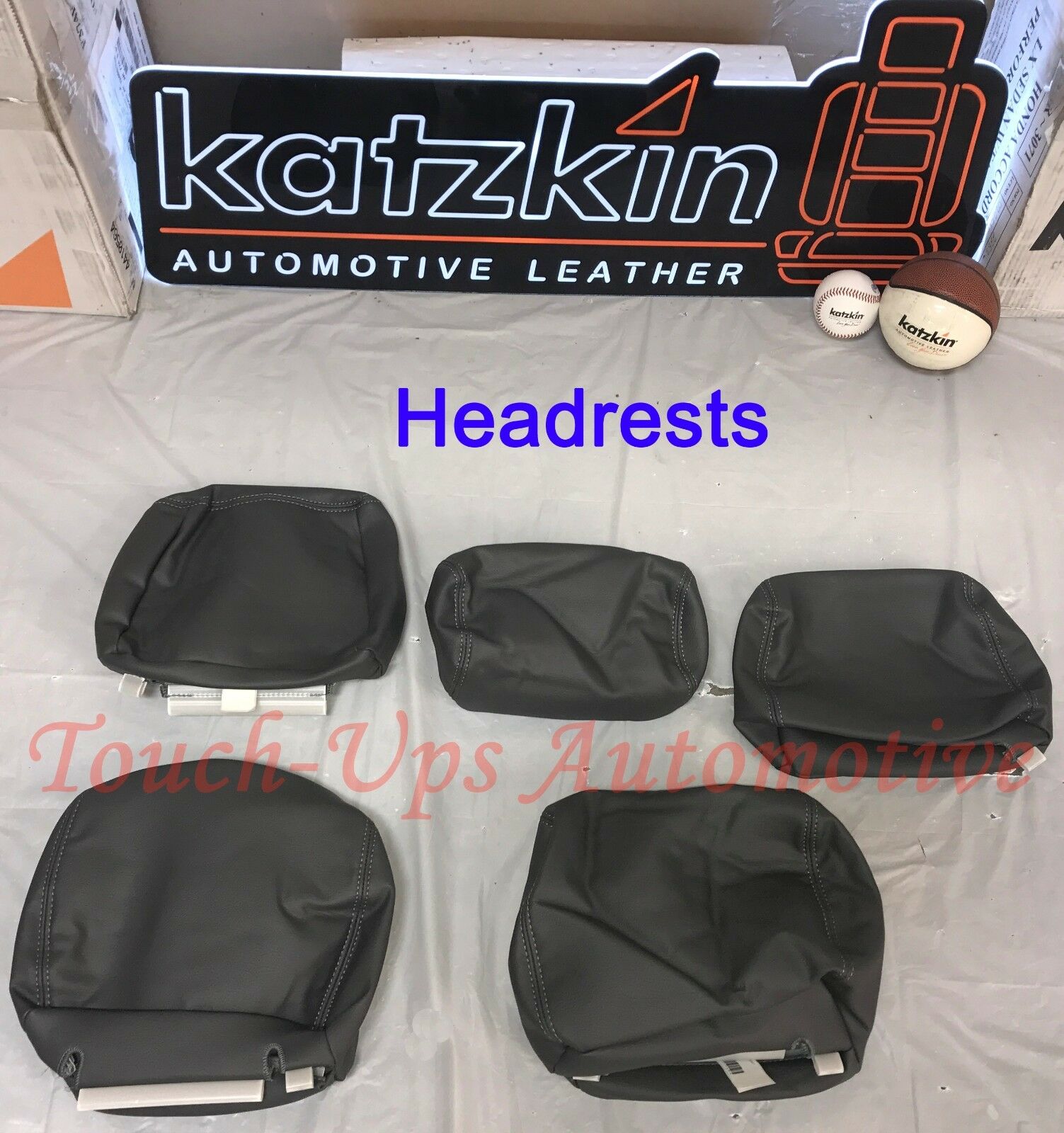 2014-2020 Toyota Tundra CrewMax Katzkin Charcoal Leather Seat Covers K