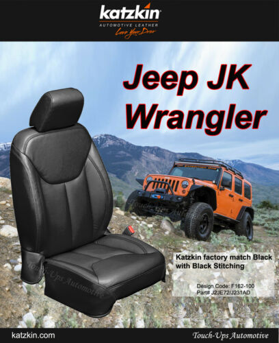 2013-2018 Jeep Wrangler JK 4 Door New Black Katzkin Leather Seat Cover –  Touch-Ups