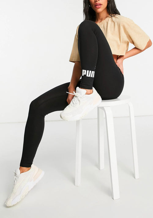 Buy Puma Women Black ESS Logo Leggings Solid Tights - Tights for Women  8749913 | Myntra